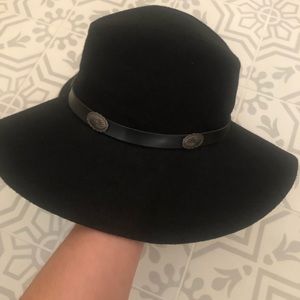 Boho Western Black Felt Oversized Hat